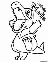 Totodile Coloring sketch template