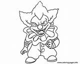 Coloring Clown Pages Pennywise Mini Printable sketch template