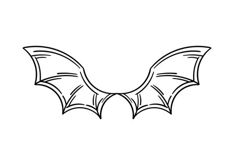 hand drawn illustration  bat wings  vector art  vecteezy
