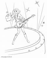 Barbie Rockstar Popstar Princess sketch template