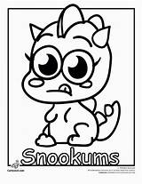 Moshi Monsters Coloringtop Everfreecoloring Snookums Jr Dinos sketch template