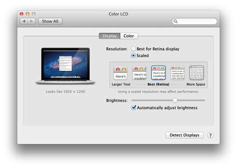 retina display macbook pro handles scaling