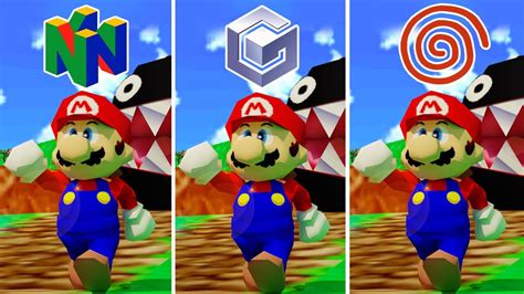 Super Mario 64 1996 N64 Vs Gamecube Vs Dreamcast Which One Is Better