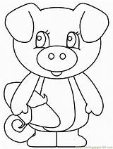 Printable Coloring Pigs Pages Popular sketch template