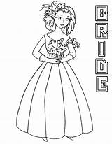 Bride Coloring Pages Bride2 sketch template