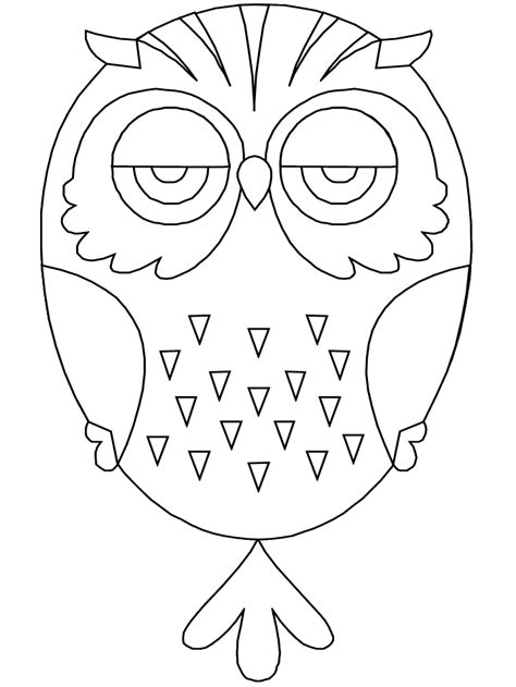 birds owl animals coloring pages coloring page book