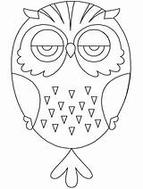 Coloring Owl Birds Animals Pages sketch template