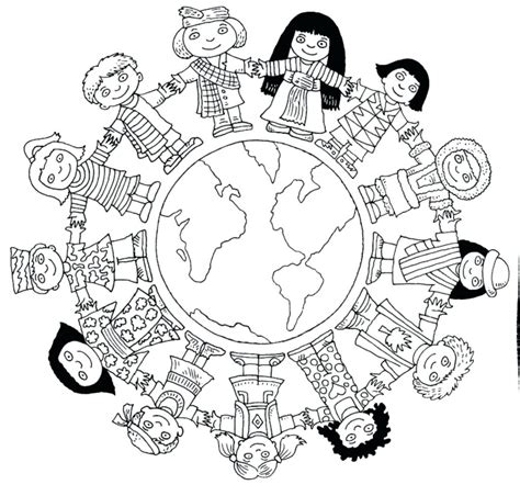 children   world coloring page  getcoloringscom