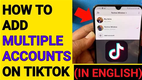 add tiktok multiple accounts  english tutorials tech