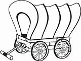 Pioneer Wagons Drawn Clipartmag Coloringhome sketch template