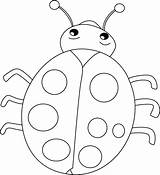 Ladybug Outline Clipart Template Clip Wikiclipart sketch template