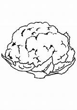Pages Cauliflower Coloring Printable Vegetable sketch template