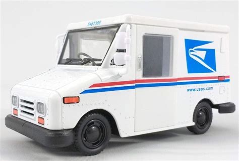 buy united states postal mail truck usps  grumman llv  scale