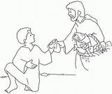 Jesus Coloring Pages Clipart Miracles Feeding Bread Feeds 5000 Loaves Fish John Fishes Life Poor Boy Miracle Gives Giving Color sketch template