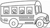 Bus School Coloring Pages Printable Schoolbus Everfreecoloring sketch template