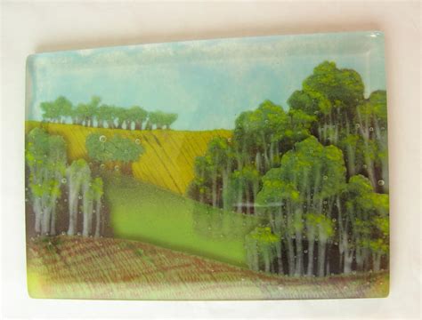 Fused Glass Landscape By Trilobiteglassworks On Deviantart