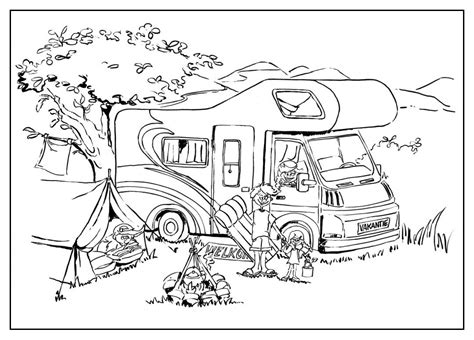 happy camper coloring pages frauki chererbse