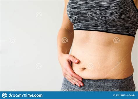 woman belly after dieting stock image image of overweight 132234779