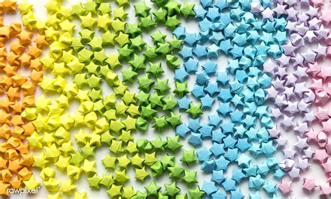 colorful origami stars background  image  rawpixelcom xep
