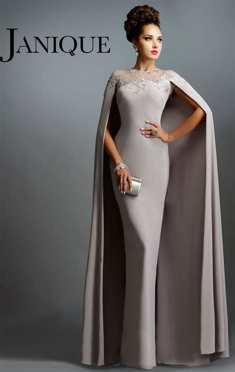 hot sale designer lace silver janique evening dresses  long formal