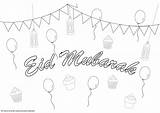 Eid Coloring Pages Mubarak Ramadan Printable Happy Getcolorings Color Quran Getdrawings sketch template