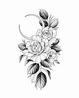 Vorlage Blumen Vorlagen Ausdrucken Tattoovorlagen Pfingstrosen Zeichnen Erstaunliche sketch template