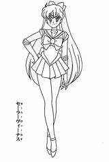 Coloring Sailor Tsuki Moon Pages Matsuri Book Venus Sailormoon Colouring Archive Doll sketch template