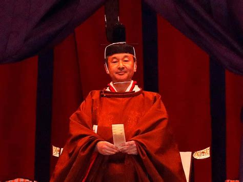 japanese emperor naruhito ascends throne in ornate ceremony the independent