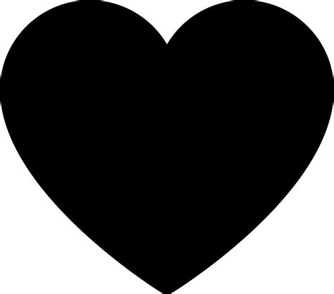 Download Solid Black Heart Clip Art At Clker Heart Black