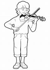 Violin Coloring Playing Boy Pages Books Categories Similar sketch template