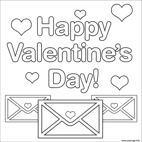 coloriage happy valentines day letters  hearts jecoloriecom