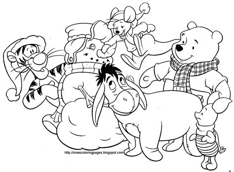disney cartoon characters coloring pages christmas