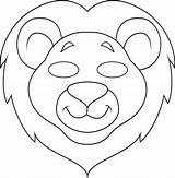 Masks Jungle Mask Lion Animal sketch template