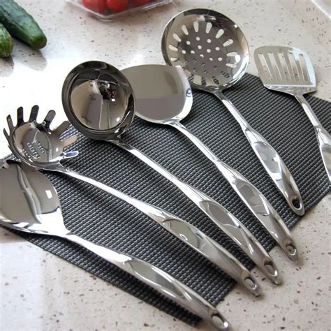 stainless steel kitchen tools cooking utensil serving set spatula