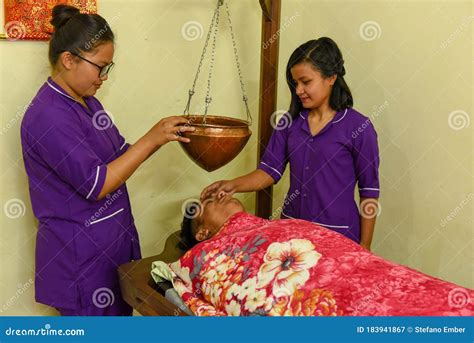 Ayurvedic Massage Treatment At Kathmandu On Nepal Editorial Photography