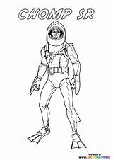 Fortnite Raider Nosed Pelly Slashing Chomp Sr sketch template