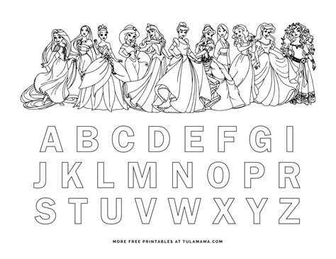 printable disney alphabet coloring pages tulamama