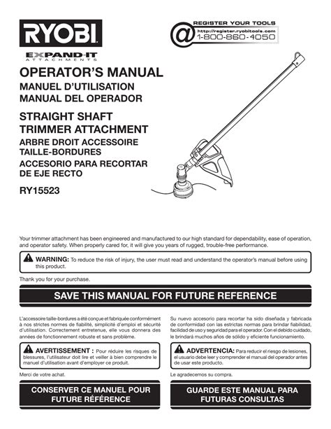 Ryobi Expand It Ry15523 User Manual 34 Pages