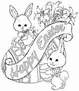 Cute Easter Coloring Pages Colouring Printable Happy Print Bunny Adults Spring Printables sketch template