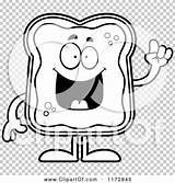Toast Mascot Jam Idea Smart Outlined Coloring Clipart Vector Cartoon Cory Thoman sketch template