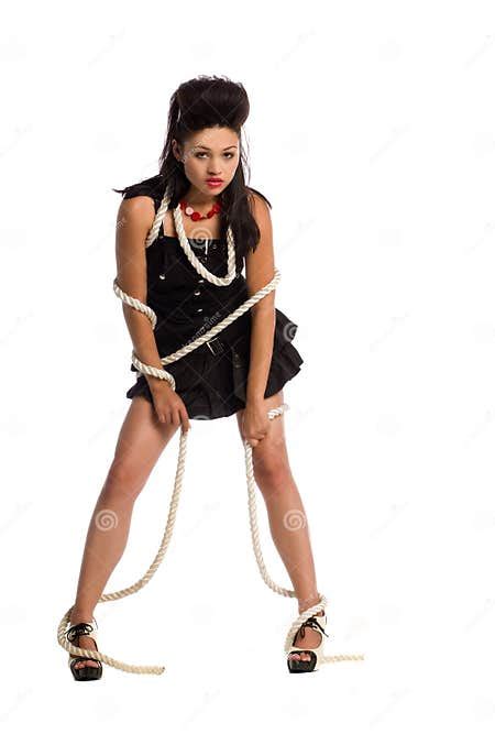 All Tied Up Stock Image Image Of Woman Bondage Standing 15775647