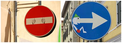 street sign art from paris to japan by clet abraham