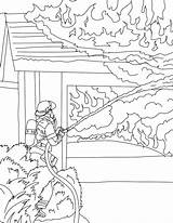 Coloring Firefighter Pages Kids Printable sketch template