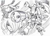 Coloring Medabots Awesome Drawing sketch template