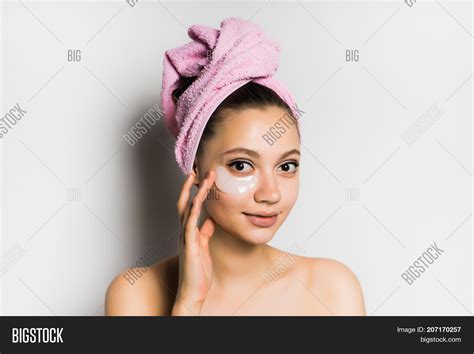 girl towel tied around image and photo free trial bigstock
