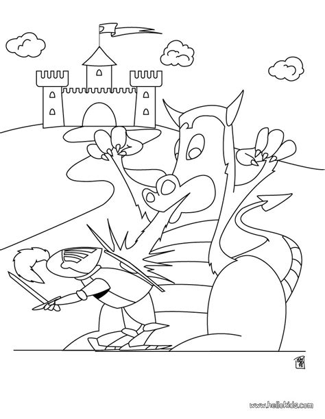 knight fighting  dragon coloring pages hellokidscom