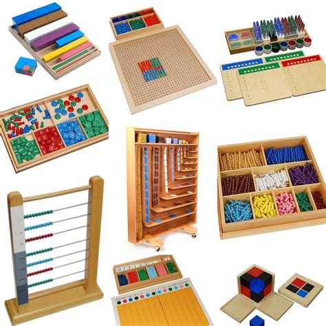 learning education montessori colored counting bars fractional box