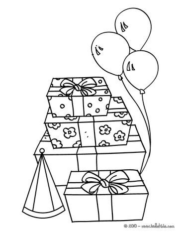 birthday gifts coloring pages hellokidscom