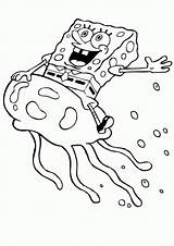 Spongebob Kolorowanki Jellyfish Schwammkopf Esponja Squarepants Kleurplaten Jelly Kolorowanka Mandala Plankton Kleurplaat Druku Krab Ausmalbilder Krokante Tekenen Dzieci Kwal Buch sketch template