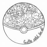 Pokeball Coloring Pages Pokemon Printable Colouring Getcolorings Color sketch template